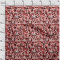 thumbnail image 3 of oneOone Velvet Red Fabric Abstract Dress Material Fabric Print Fabric By The Yard 58 Inch Wide, 3 of 4