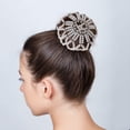thumbnail image 2 of Miangastore Perle Élastique en Crochet pour Cheveux avec Design en Strass pour Performance de Danse Blanc, 2 of 8