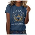 thumbnail image 1 of WEAIXIMIUNG T-Shirts Drôles Humour Adulte T-Shirt d'Été Décontracté pour Femme Imprimé à Manches Courtes Col Rond, 1 of 4