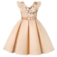 thumbnail image 1 of Robe de Fête pour Bébé Fille Robe à Paillettes pour Enfants Jupe à Manches Volantées Robe pour Fille Robe de Festival Robe de Princesse, 1 of 1