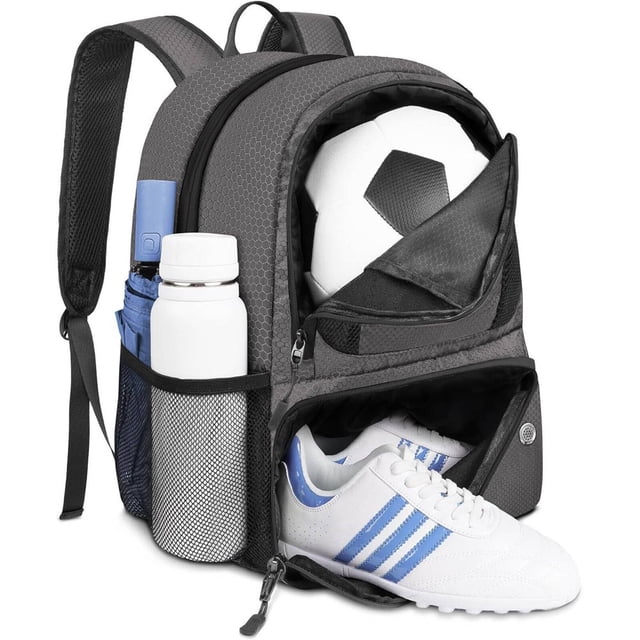 EIGTHTAIL Sac de Soccer Conception Imperméable Sac de Basketball Poches Externes Sac à Dos de Basketball Bleu