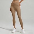 thumbnail image 4 of Miqool Womens High Waist Ankle Yoga Leggings Workout Tummy Control Soft Bike Pants with Two Pockets, 4 of 5