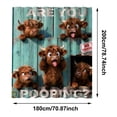 thumbnail image 3 of TIELUTT A Witty and Humorous Bathroom Curtain Shutter Glasses Shower Curtain with Window Curtain Wrap around Shower Curtain Striped Shower Curtain with Liner Clear Shower Curtain Liners 84 Inches Lon, 3 of 5