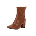 thumbnail image 1 of Awdenio Autumn And Winter Size Women's Boots Thick High-heeled Side Zipper Stone Pattern Short Boots Knight Boots, 1 of 5