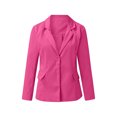 thumbnail image 2 of Innerwin Blazers Solid Color Women Cardigan Jacket Work Shawl Neck Slim Fit Business Jackets Rose Red XL, 2 of 6
