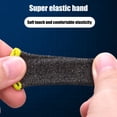 thumbnail image 4 of 2pcs Gaming Screen Gloves Nylon Knitted Game Gloves Sweatproof Elastic Game Controller Sleeves, Yellow, 4 of 9