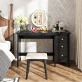 thumbnail image 4 of Patiojoy Computer Desk w/ 3 Drawers 48" Wide Writing Desk with Storage Laptop Study Desk w/ Anti-tip Kit Black, 4 of 9