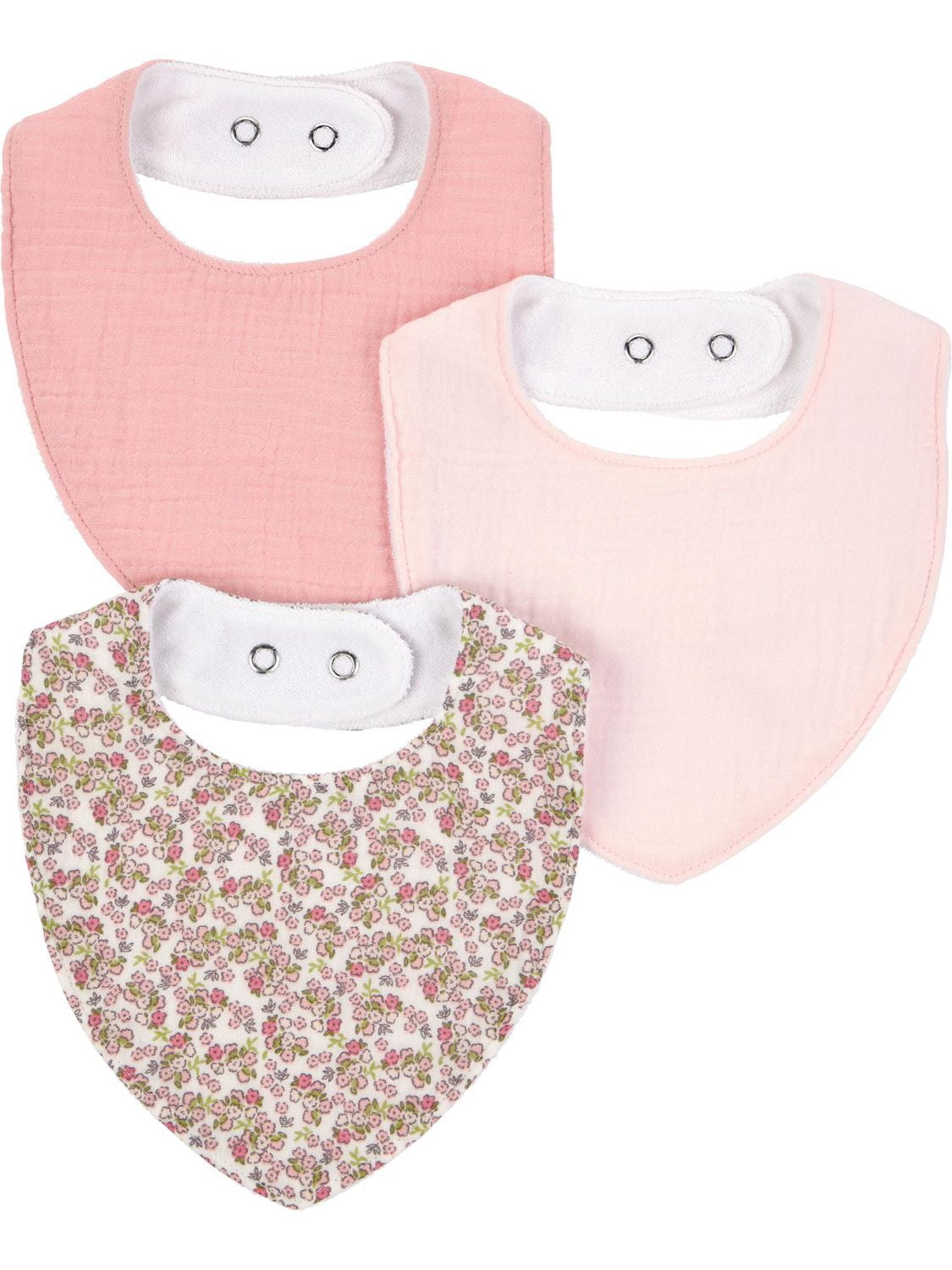 Carter's Child of Mine Fil Lot de 3 bavoirs roses unis