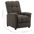 thumbnail image 4 of vidaXL Fauteuil Inclinable Électrique Tissu Taupe, 4 of 5