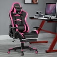 thumbnail image 2 of Goplus Massage Gaming Chair Reclining Swivel Racing Office Chair with Footrest Pink, 2 of 10