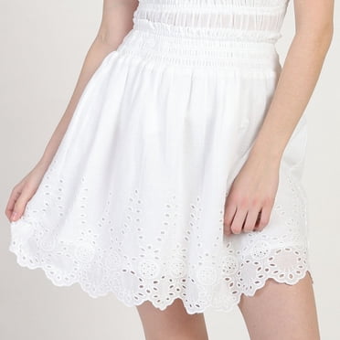 Bloom Girl Smocked Eyelit Skirt Sizes XS-XL