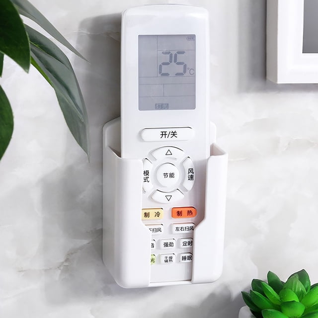 Vaidha Home Set-top Box Conditioning Remote Control Wall Mounted Storage Box No Punching Home Office Wall Mounted Storage Rack Universal Type