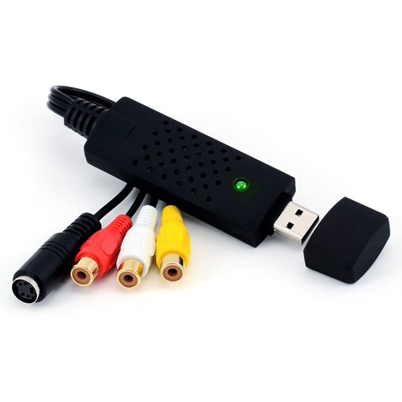 Usb 2.0 Audio Video Grabber New Software Windows 10 Capable - Vhs - Video Adapter For Processing-Post-Processing - Gold-Plated Contacts