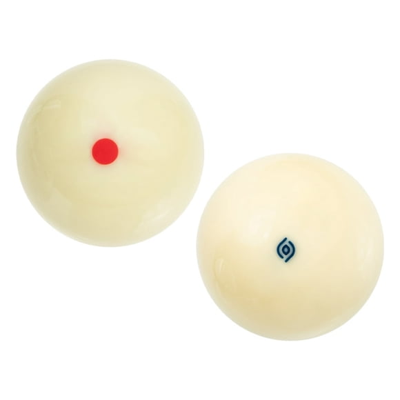 CUITING 2Pcs Resin Cue Balls Wear-resistant Billiard White Balls Professional Pool Balls (Mixed Style)