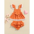 thumbnail image 4 of Honganda Ensemble Robe Bébé Fille, Ourlet en Dentelle Décor Jupe à Volants et Shorts, 4 of 9