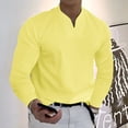 thumbnail image 2 of Ketyyh-chn99 Chandail pour Hommes Été T-Shirt pour Hommes et Grands Hommes Hauts Doux pour Hommes T-Shirt à Manches Courtes Col Rond Tee Haut T-Shirts Régulier Jaune,3TG, 2 of 4