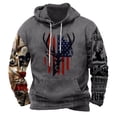 thumbnail image 2 of TIMIFIS Men Étui à Cordon Hoodie Sweatshirts Hiver Mode Décontractée Manches Longues Imprimé Graphique Sweatshirt avec Poche, 2 of 3