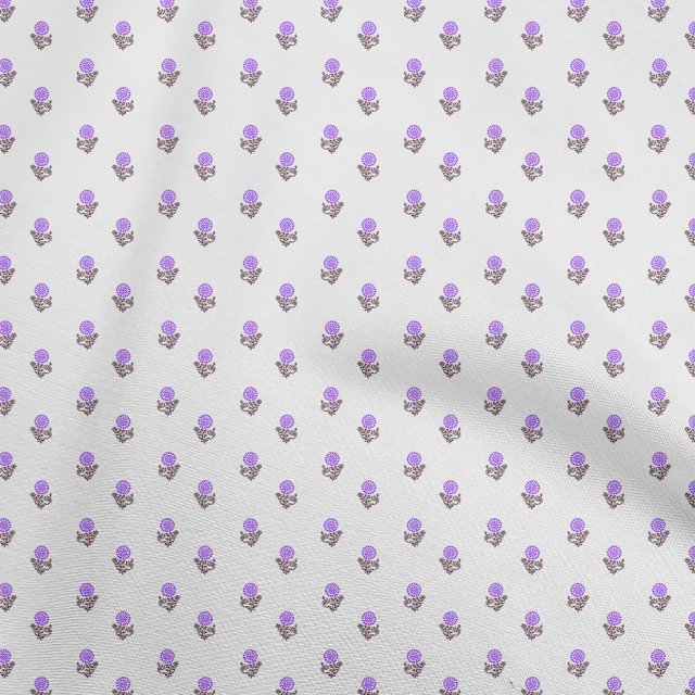 oneOone Polyester Spandex Violet Fabric Asian Floral Block Craft Projects Decor Fabric Printed By The Yard 56 Inch Wide