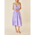 thumbnail image 2 of Kmbangi Robe Midi Cami d'Été pour Femmes Couleur Unie Bretelles Spaghetti Dos Nu Tie-Up Partie Beach A-line Robe, 2 of 9