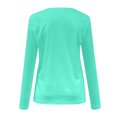 thumbnail image 4 of Timegard Womens Tops V-Neck Long Sleeve Basic Tee Solid Color Comfy Blouse Fall Casual Tunic Tops, 4 of 5