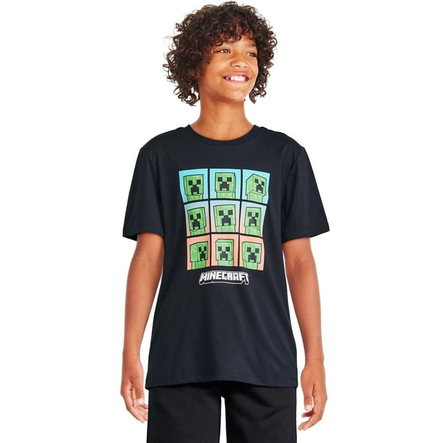 T-shirt avec imprimé graphique Minecraft pour garçons