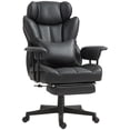thumbnail image 1 of HOMCOM Grande Chaise de Bureau pour Personnes de Grande Taille avec Repose-Pieds, Chaise de Bureau à Dossier Haut, Noir, 1 of 10