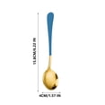 thumbnail image 3 of PEONAVET Cuillère en Acier Inoxydable Cuillère en Acier Inoxydable Cuillère à Soupe Mignonne Cuillère de Table pour la Maison Cuillère à Dessert Cuillère à Melon D\'eau Cuillère Ronde à Long Manche, 3 of 5