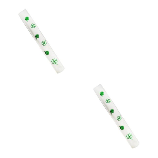 Decodeary PU for Golf Alignment Stick Cover Case Waterproof Holder Premium Embroidered White 14.17x1.97 Inch 2Set