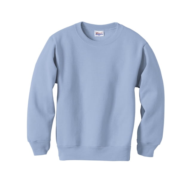 Hanes ComfortBlend EcoSmart Chandail à Col Rond pour Garçon, TP, Bleu Pâle