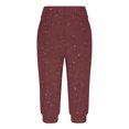 thumbnail image 4 of tarylea Womens Capri Pants Stretchy Drawstring Low Rise Jogger Pants Soft Comfy Lounge Cropped Yoga Pants with Pockets, 4 of 4