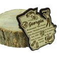 thumbnail image 3 of USA Georgia State Map Wooden Magnet Souvenir Fridge Magnet Gift, 3 of 5