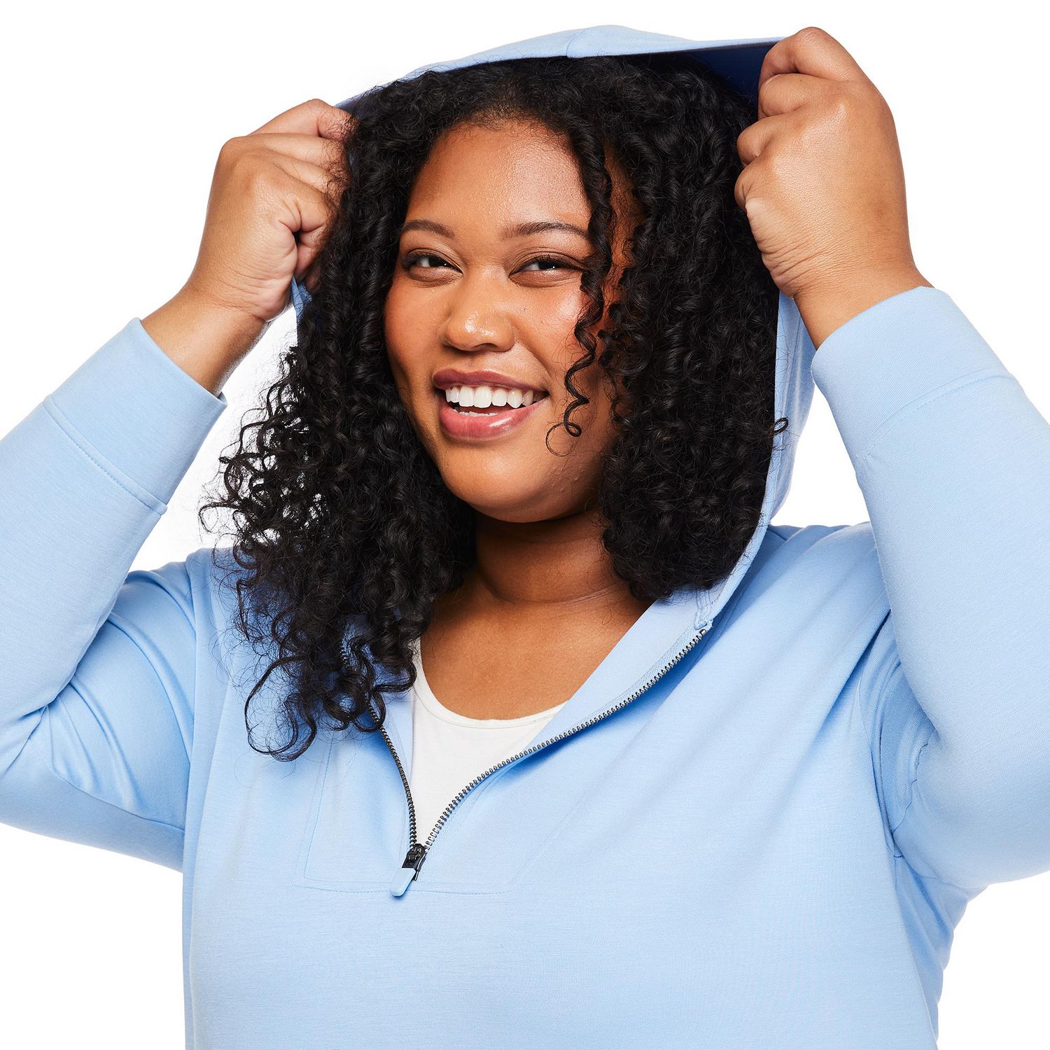 Lane Bryant Women's Plus Quarter Zip Hoodie