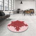 thumbnail image 4 of Ahgly Company Tapis Rectangulaire Lavable en Machine Rouge Transitionnel, 8 Pieds x 10 Pieds, 4 of 7