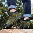 thumbnail image 2 of Dakaela Mens Womens Winter Hiking Boots Waterproof Warm Snow Booties Non Slip Motorcycle Combat Boot, 2 of 8