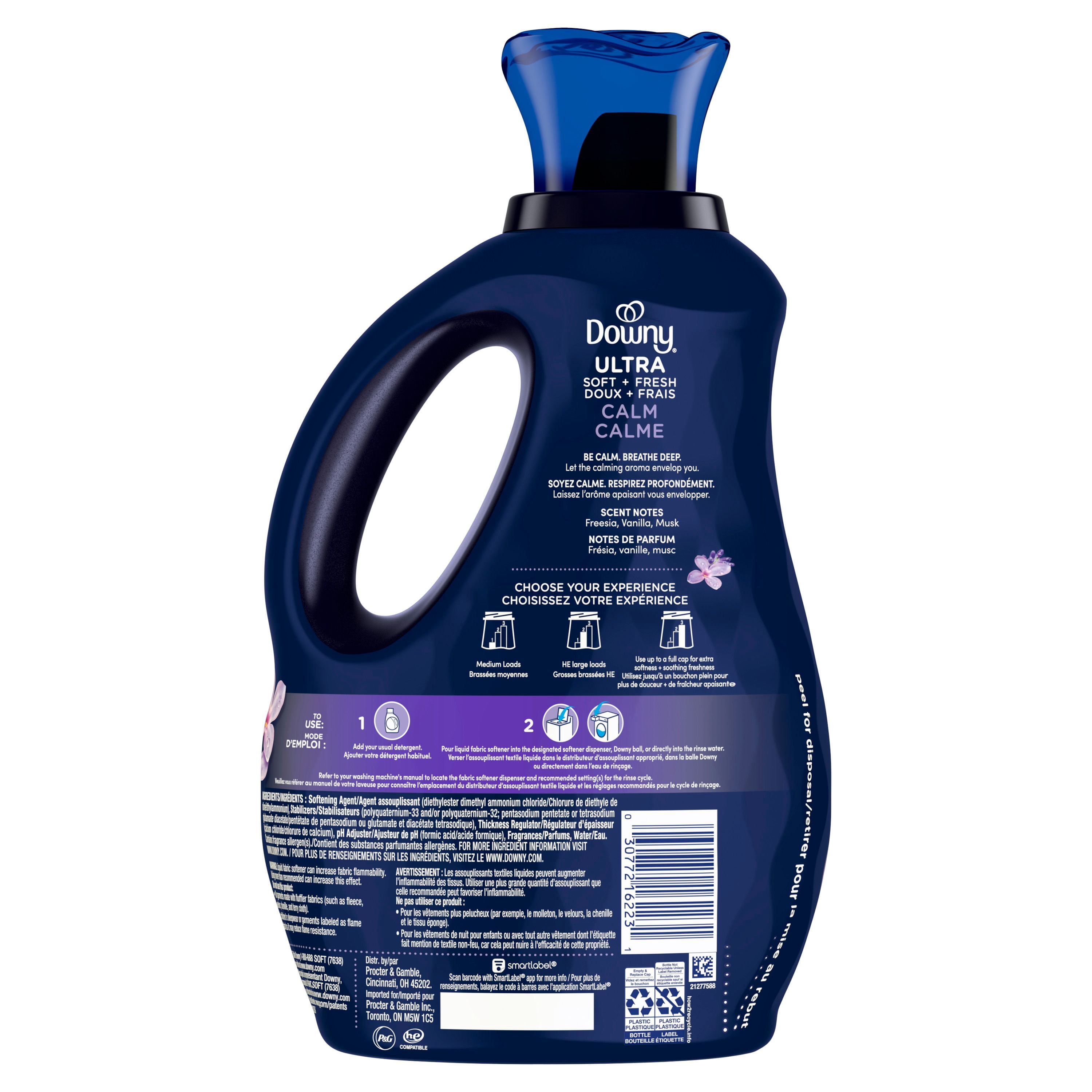 Downy Ultra Soft Plus Fresh Fabric Softener Liquid, Calm, Lavender and Vanilla Bean, Downy Fabric Softener, Laundry Softener 83WL