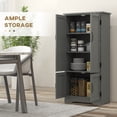 thumbnail image 4 of HOMCOM Garde-Manger de Cuisine 48 Pouces, Armoire de Rangement de Cuisine avec Étagères, Gris, 4 of 10