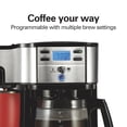 thumbnail image 4 of Hamilton Beach 2-Way Programmable Coffee Maker, 12 Cup Glass Carafe And Single Serve Coffee Maker, Black with Stainless Steel Accents, 49980RG, 4 of 8