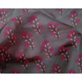 thumbnail image 4 of oneOone Silk Tabby Fabric Leaves & Floral Block Print Fabric By Yard 42 Inch Wide, 4 of 4