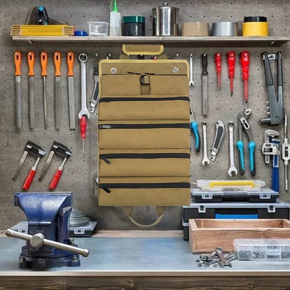 Riforla Tool Roll Bag Storage Bag Tool Roll Bag Foldable Storage Multifunctional Large Capacity Roll Bag Easy to Hang Bag Convenient Tool Bag Tool Bag