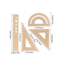 thumbnail image 3 of Ensemble de Règle en Alliage d'Aluminium pour Étudiant, Règle de Dessin Multifonctionnelle, Règle Droite, Règle Triangulaire, Rapporteur, Quatre Ensembles de Règle, Règle d'Échelle en Métal, 3 of 6
