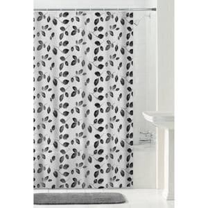 Mainstays PEVA Leaves Shower Curtain or Liner, 70" x 72", Black