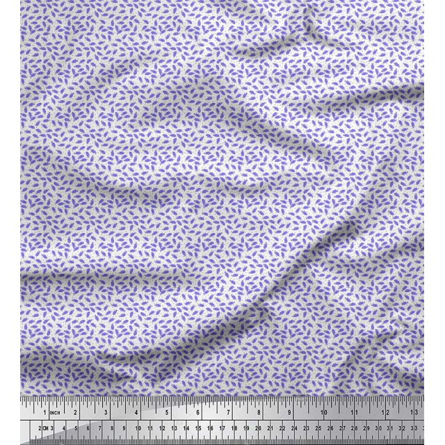 Soimoi Tissu Poly Georgette Imprimé Poissons Océan au Mètre 42 Pouces de Large