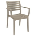 thumbnail image 1 of Compamia Artemis Outdoor Patio Dining Arm Chair in Taupe, 1 of 9