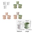 thumbnail image 4 of Dalazy 3 Pieces Roots Control Plant Flower Pot Nordic Style Gallon Succulent Flowerpot Garden Plastic Planter Bedroom Green/L, 4 of 6