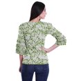 thumbnail image 4 of Moomaya T-Shirt Court pour Femmes en Coton Imprimé à Manches à Volants Grande Taille, 4 of 4