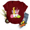 thumbnail image 2 of Shorts pour Femmes Décontractés Shorts Décontractés pour Femmes Amples à Col Rond Manches Courtes Haut Blouse T-Shirt à Imprimé de Lettres, 2 of 4