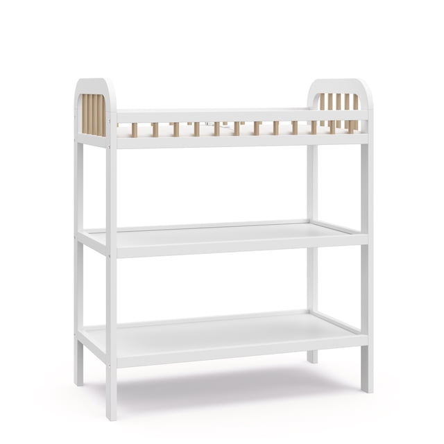 Storkcraft Pasadena Changing Table, White with Driftwood