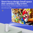 thumbnail image 2 of 1080P HD Mini Portable WiFi Projector T30 with Built-in Speakers, Dual Wired/Wireless Screen Mirroring, Efficient Heat Dissipation, iOS/Android Compatibility, 16-100 Inch Display, ABS Material, US, 2 of 7