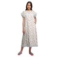 thumbnail image 1 of Moomaya Chemise de Nuit d'Allaitement à Col Rond Imprimée pour Femmes en Coton, 1 of 6