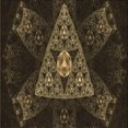 thumbnail image 1 of Ahgly Company Machine Washable Indoor Square Transitional Oak Brown Area Rugs, 6' Square, 1 of 7